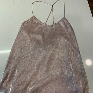 Express Pink, Shiny Tank, Size Medium